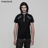 Military Short Sleeves Punk T-shirt For Men