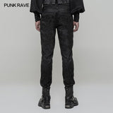 Retro Jacquard Gothic Pants High Waist Trousers