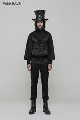 Retro Jacquard Gothic Pants High Waist Trousers