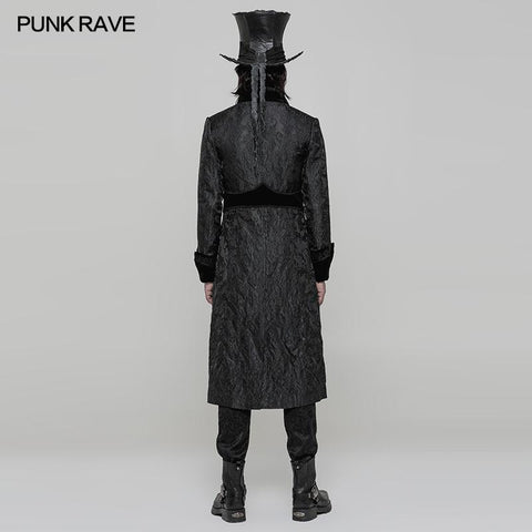 Victoria Gorgeous Long Gothic Coat Stereo Jacquard Men Jacket