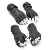 Super Cool Steampunk Leather Gloves Men Punk Accessory