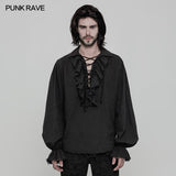 Vintage Long Sleeve Imation Linen Punk Shirt For Men