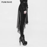 Women Perspective Mesh Leather Waist Belt Personality Punk Accessories