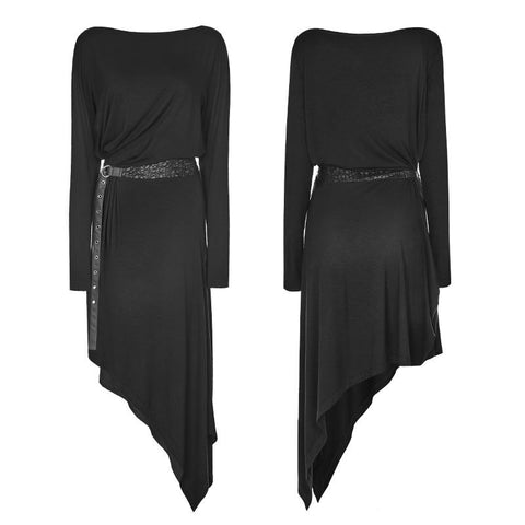 Daily A Word Collar Loose Punk Dress With Waistband