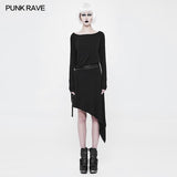 Daily A Word Collar Loose Punk Dress With Waistband