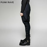 Military Elastic Twill Denim Baggy Gothic Pants For Men