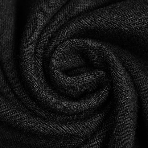 Elastic Knit Fabric Slim-fitting Punk T-shirt For Women