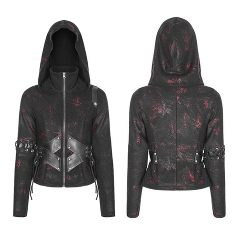Witch Short Hooded Cardigan Punk Sweater Coat