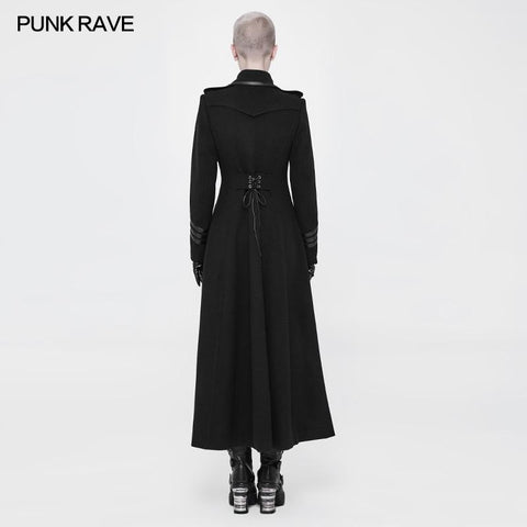 Exquisite Woolen Gothic Jacket Uniform Retro Trench Coat