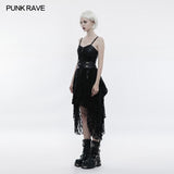 Steampunk Adjustable Four-Button Design Lace Dress For Women