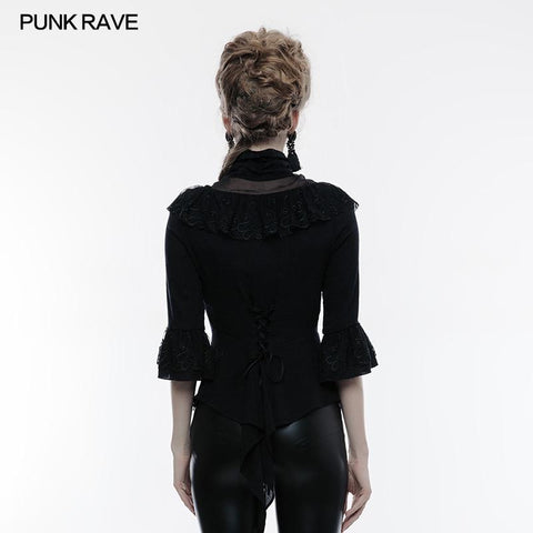 Gothic Phoenix Tail Three-Quarter Sleeves Shirt For Women