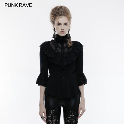 Gothic Phoenix Tail Three-Quarter Sleeves Shirt For Women