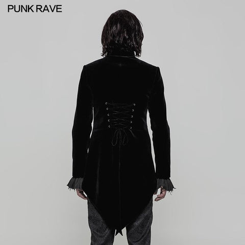 Gorgeous Tailcoat Velvet &amp; Jacquard Men's Gothic Dress Coat