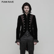 Gorgeous Tailcoat Velvet &amp; Jacquard Men's Gothic Dress Coat