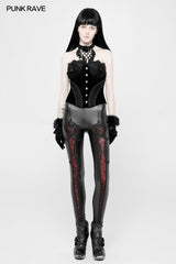 Gothic Gorgeous Velvet &amp; Lace Steel Boned Overbust Corset