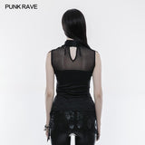 Gorgeous Drawstring Sleeveless Gothic T-shirt For Women