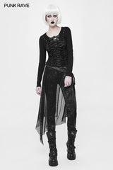 Punk Front Corn Wear Rope T-shirt For Women