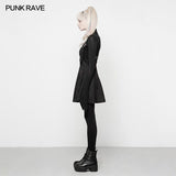 Punk Suede Personality High Waisted Suspender Skirt For Girls