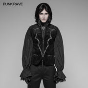 Alchemist Gothic Waistcoat Vampire Bat Velvet Vest