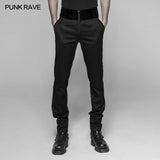 Dracula Gothic Pants Dark Stripes Trousers With Velvet Print Waistband