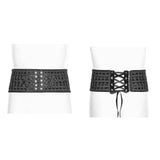 Men's Vintage Velvet Gothic Girdle Disa Floret Waist Corset Belt