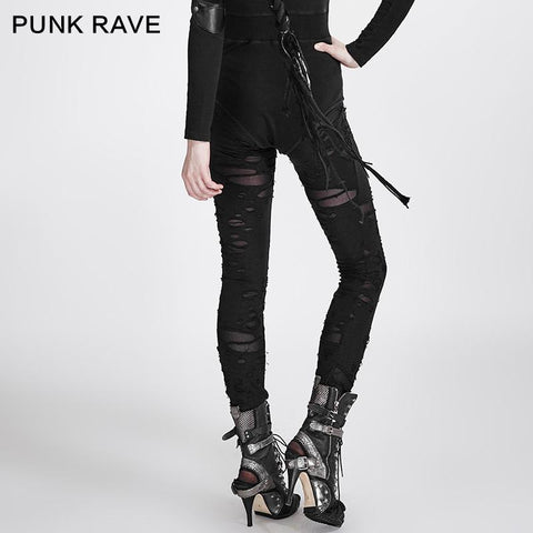 Hot Sale Broken Mesh Gothic Pants/leggings For Women