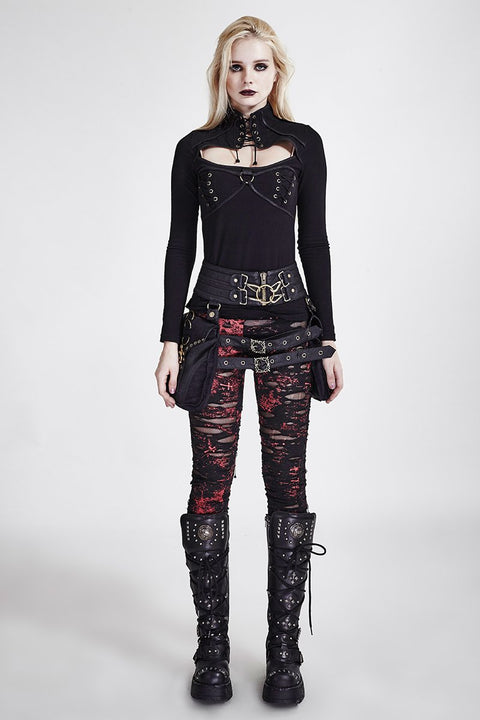 Hot Sale Broken Mesh Gothic Pants/leggings For Women