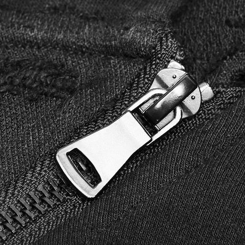 Decadent Punk S-shaped Zipper Knitting T-shirt Personality Mosaic High Collar Sweater