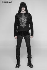 Punk Warrior Leather Stitching Personality Chest Protector Vest