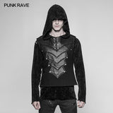 Punk Warrior Leather Stitching Personality Chest Protector Vest