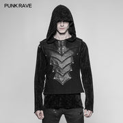 Punk Warrior Leather Stitching Personality Chest Protector Vest
