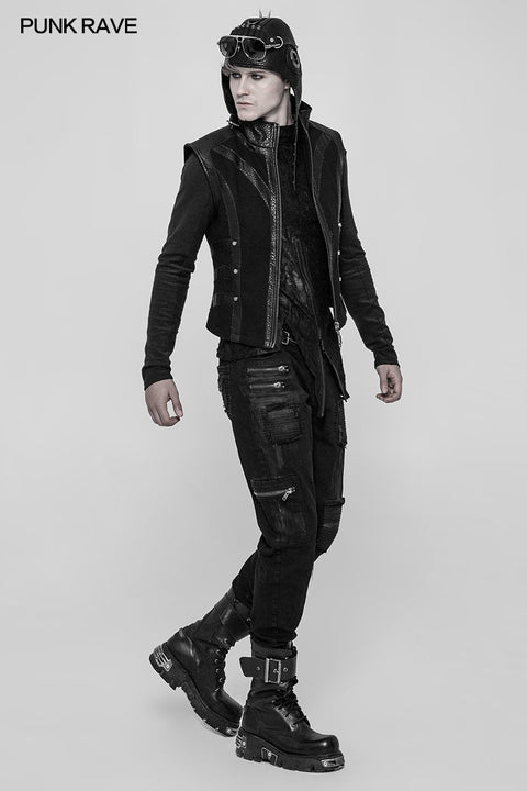 Men's Punk Decadent Crack Personality Pants Hand-painted Trousers