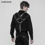 Personality Punk Leather Cross Shoulder Strap Suspenders Accessories