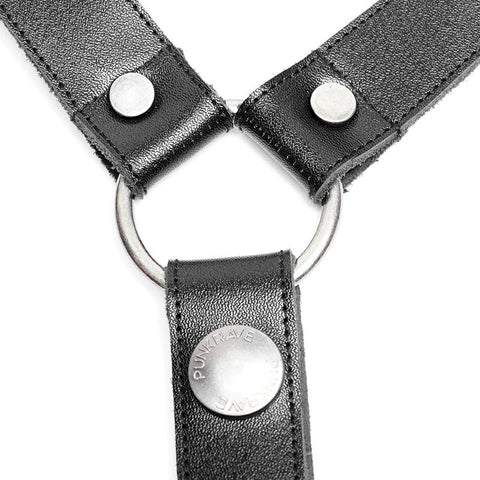 Personality Punk Leather Cross Shoulder Strap Suspenders Accessories