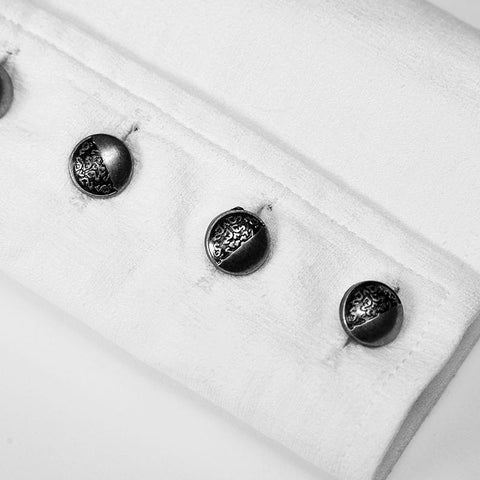 Men's Retro Gothic Long Sleeve Shirt With Disa Floret Collar Design