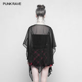 Women Daily Chiffon Shawl Black Suntan-Proof Wear Tops
