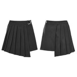 Women Handsome Irregular Punk Skirt With Pleated Design