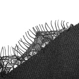 Punk Lace V-collar Back Cross Strap Knitted Sweater T-shirt
