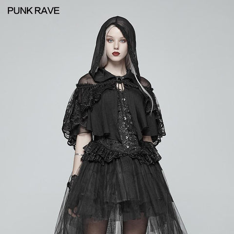 Lolita Transparent Lace Small Cloak With Hood