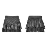 Lovely Steamy Ruffled Punk Miniskirt