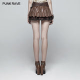 Lovely Steamy Ruffled Punk Miniskirt