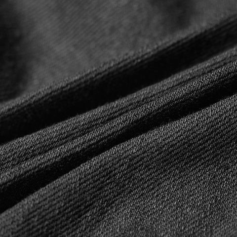 Black Twill Weave Punk Girdle Half Skirt