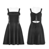 Punk Tie Rope Thick Chiffon Design Dress