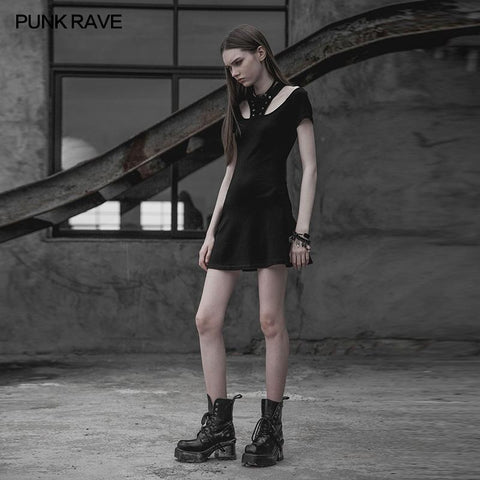 Punk Rave Corn Tie Rope Knitted Dress