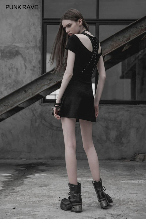 Punk Rave Corn Tie Rope Knitted Dress