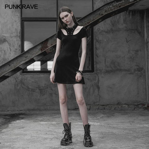 Punk Rave Corn Tie Rope Knitted Dress