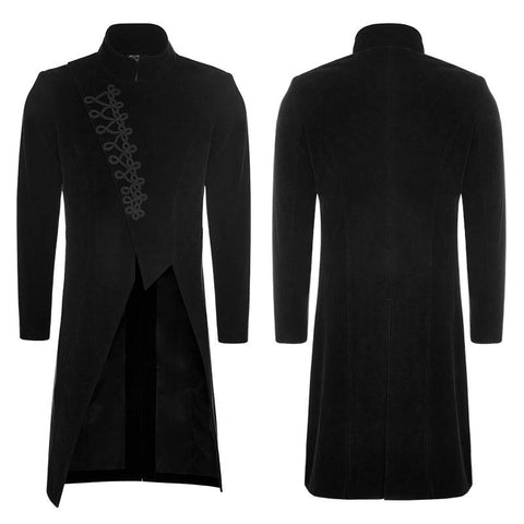 Gothic Mens Simple Long Sleeve Three-quarter Coat