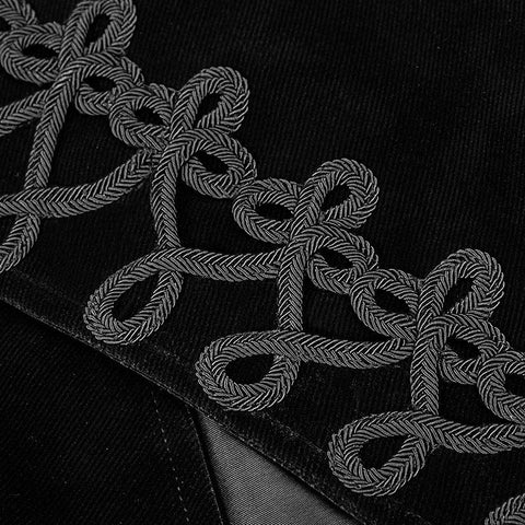 Gothic Mens Simple Long Sleeve Three-quarter Coat