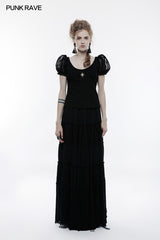 Steampunk Brooch See Through Short Sleeve T-shirt