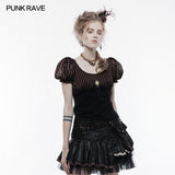 Steampunk Brooch See Through Short Sleeve T-shirt